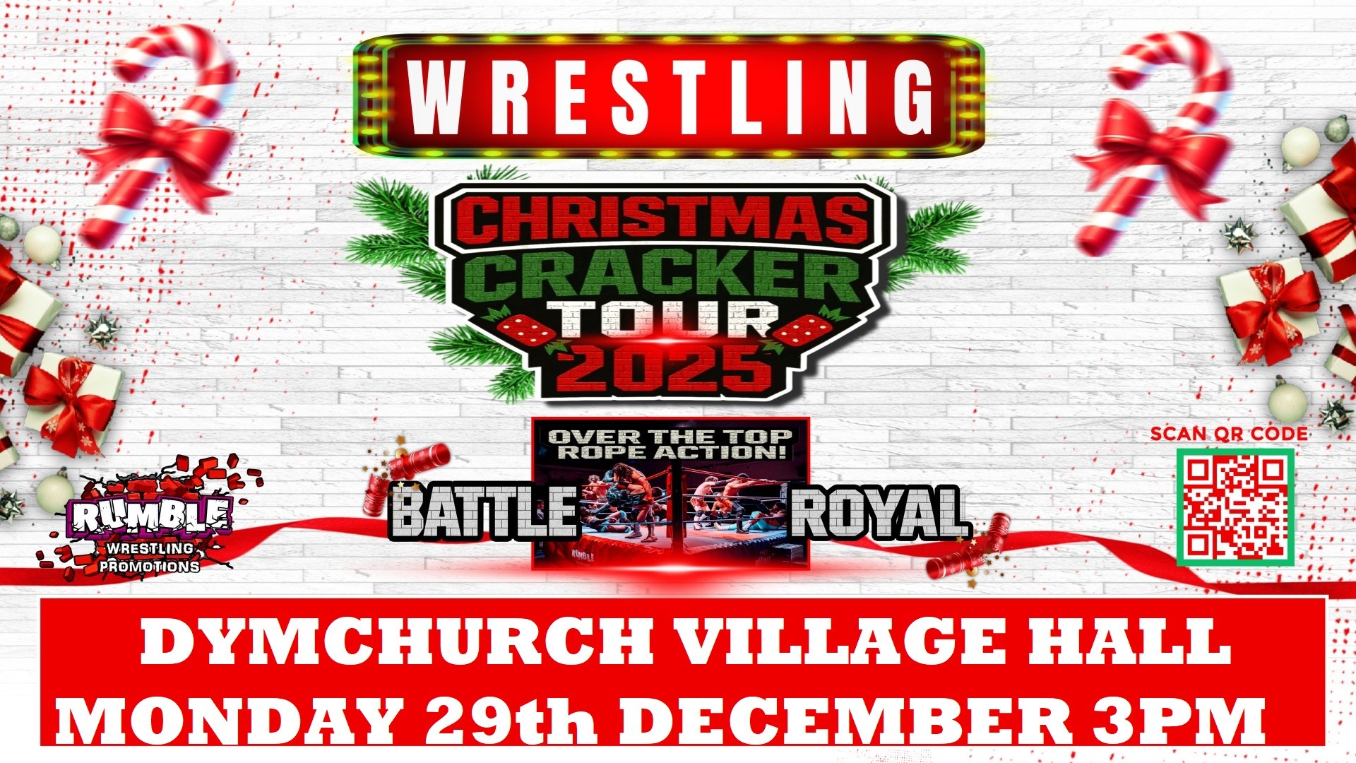 RUMBLE WRESTLING'S CHRISTMAS CRACKER TOUR COMES TO DYMCHURCH